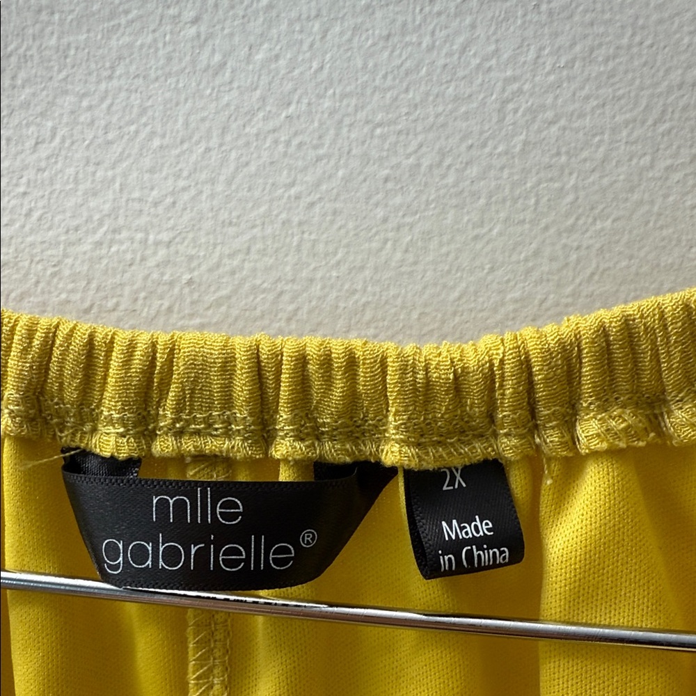 Mlle Gabrielle Yellow Button-Down Mini Dress - image 2